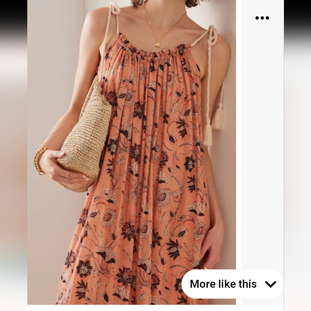 Ulla Johnson Floral Peach Dress